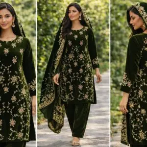 handmade brown dress ( badshah fabrics #0090 )