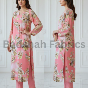 korean fabric paradise silk 5d print – 2 piece suit