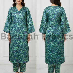 korean fabric paradise silk 5d print – 2 piece suit