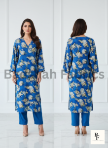 korean fabric paradise silk 5d print – 2 piece suit