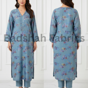 korean fabric paradise silk 5d print – 2 piece suit