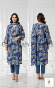 korean fabric paradise silk 5d print – 2 piece suit