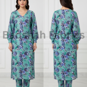 korean fabric paradise silk 5d print – 2 piece suit