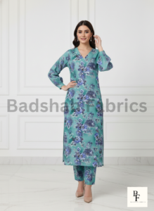 korean fabric paradise silk 5d print – 2 piece suit
