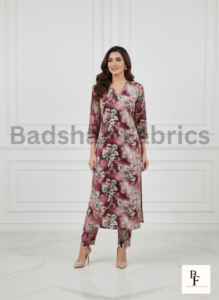 korean fabric paradise silk 5d print – 2 piece suite