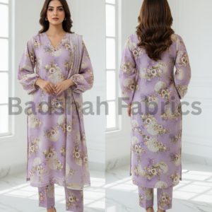 korean fabric paradise silk 5d print – 2 piece suit