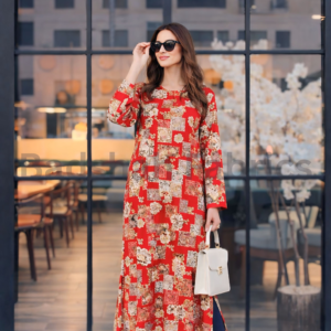 Home korean fabric paradise silk 5d print – unstitch 2 piece suit (copy)