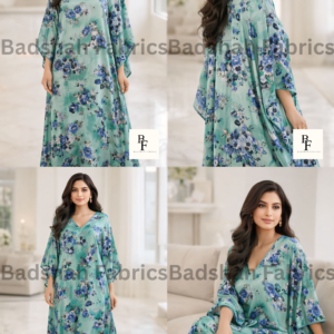 Home korean fabric paradise silk 5d print – unstitch 2 piece suit