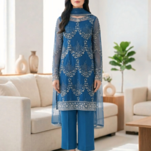 premium cut dana embroidered 2 piece unstitch suit
