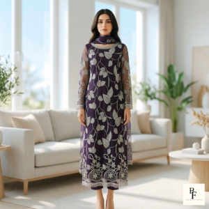 premium cut dana embroidered 2 piece unstitch suit – soft pink